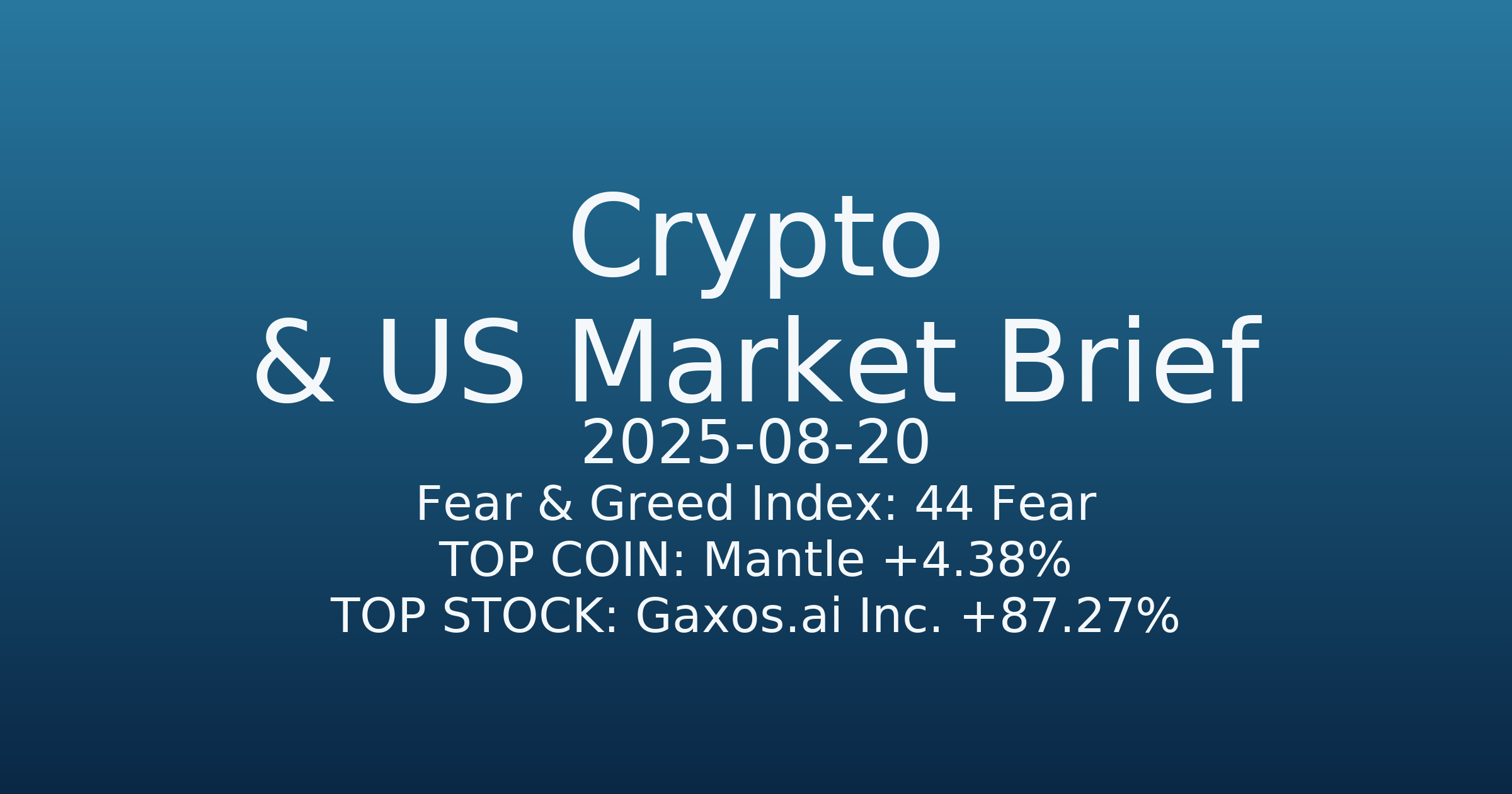 코인·미증시 요약 (Crypto & US Market Brief) (2025-08-20)