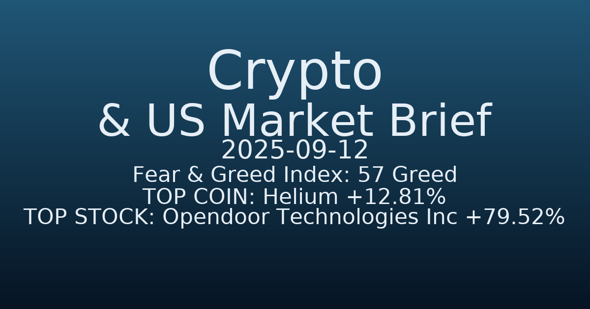 코인·미증시 요약 (Crypto & US Market Brief) (2025-09-12)