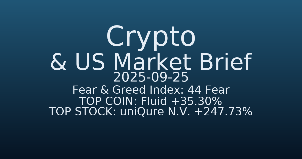 코인·미증시 요약 (Crypto & US Market Brief) (2025-09-25)