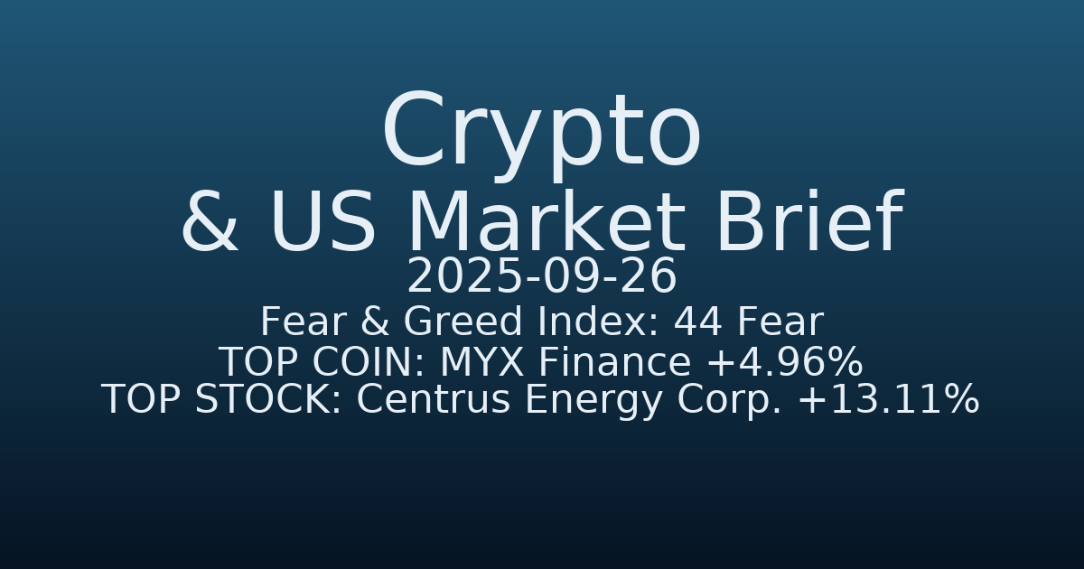 코인·미증시 요약 (Crypto & US Market Brief) (2025-09-26)