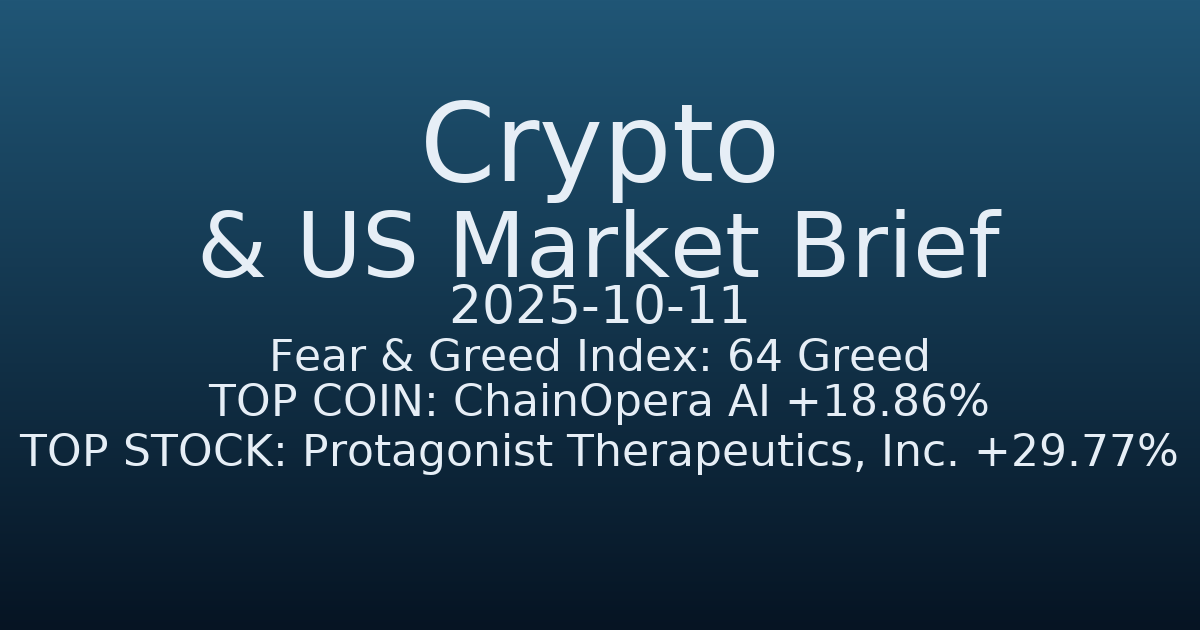 코인·미증시 요약 (Crypto & US Market Brief) (2025-10-11)