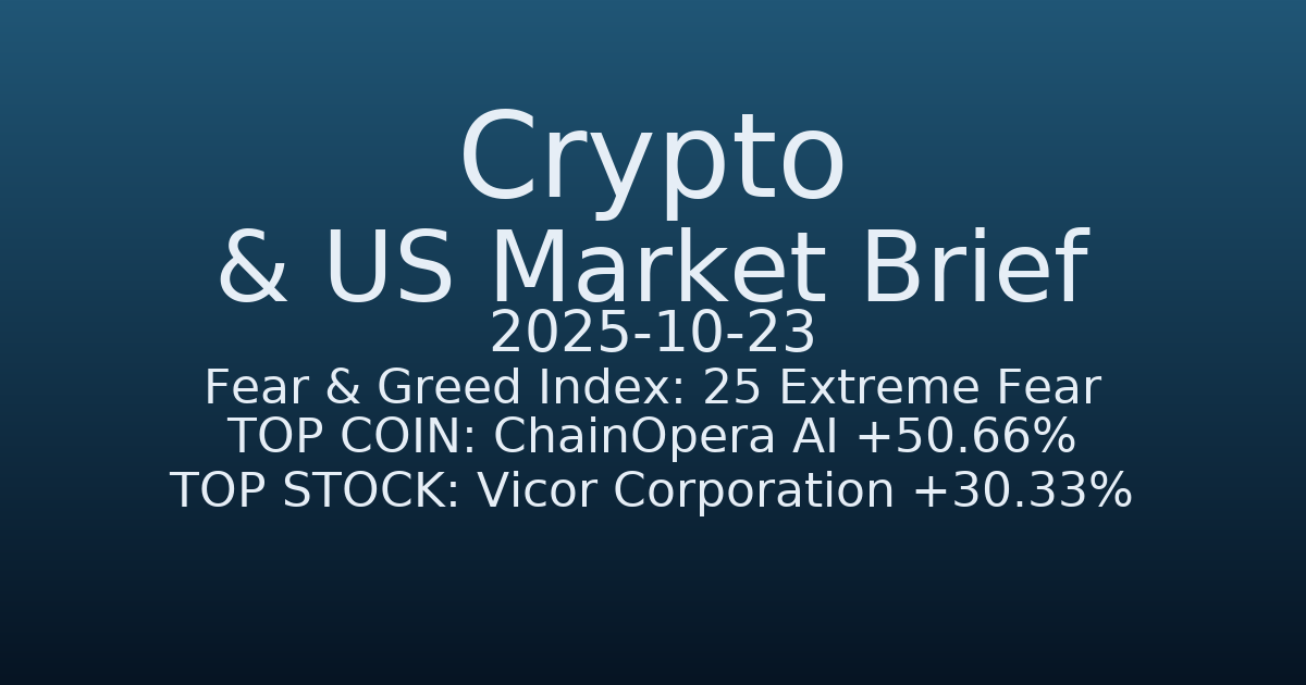 코인·미증시 요약 (Crypto & US Market Brief) (2025-10-23)