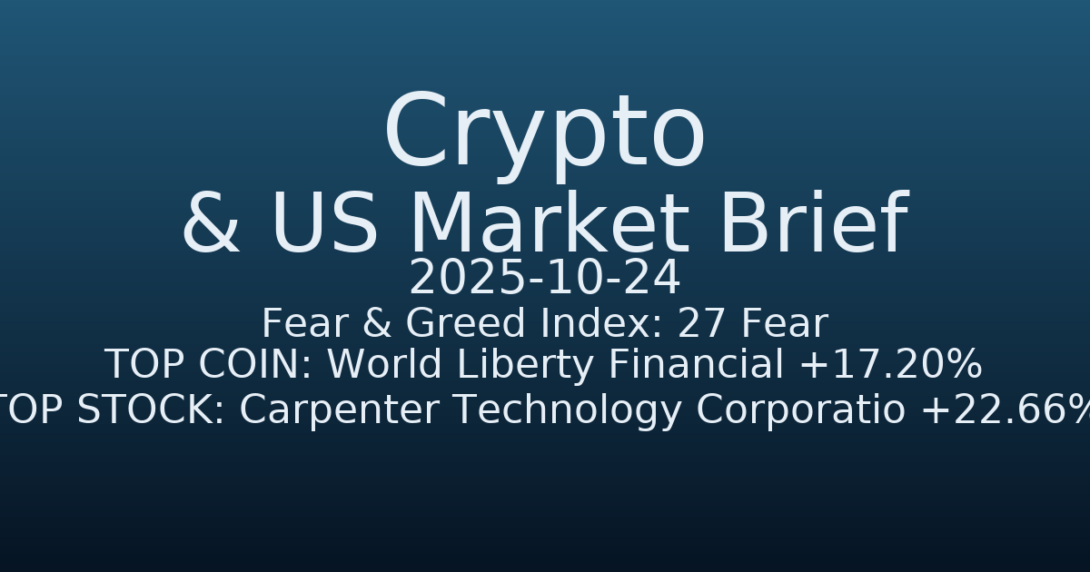 코인·미증시 요약 (Crypto & US Market Brief) (2025-10-24)