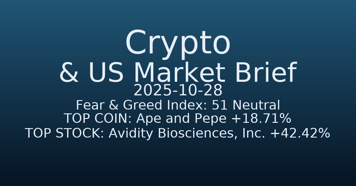 코인·미증시 요약 (Crypto & US Market Brief) (2025-10-28)