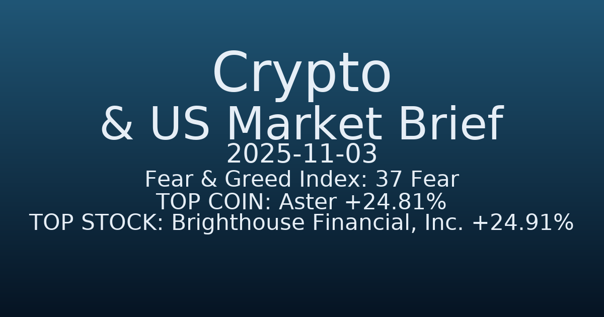 코인·미증시 요약 (Crypto & US Market Brief) (2025-11-03)