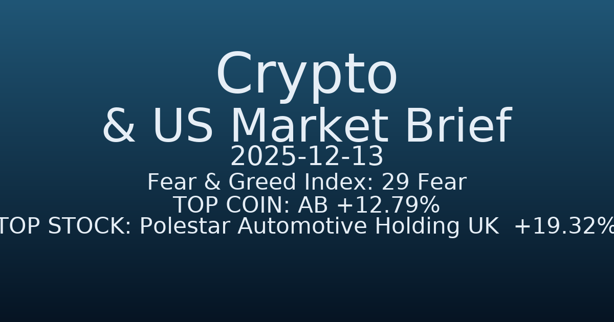 코인·미증시 요약 (Crypto & US Market Brief) (2025-12-13)