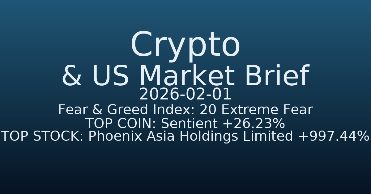 코인·미증시 요약 (Crypto & US Market Brief) (2026-02-01)