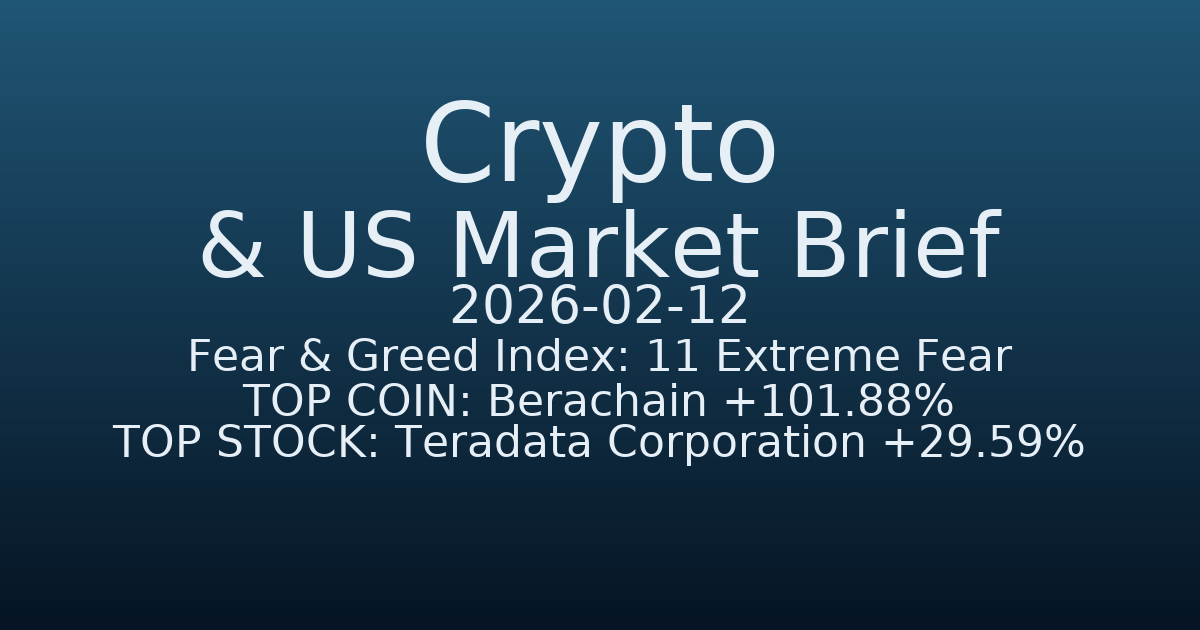 코인·미증시 요약 (Crypto & US Market Brief) (2026-02-12)