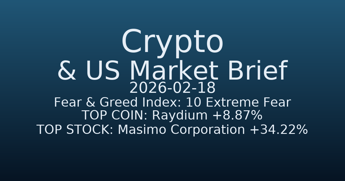 코인·미증시 요약 (Crypto & US Market Brief) (2026-02-18)