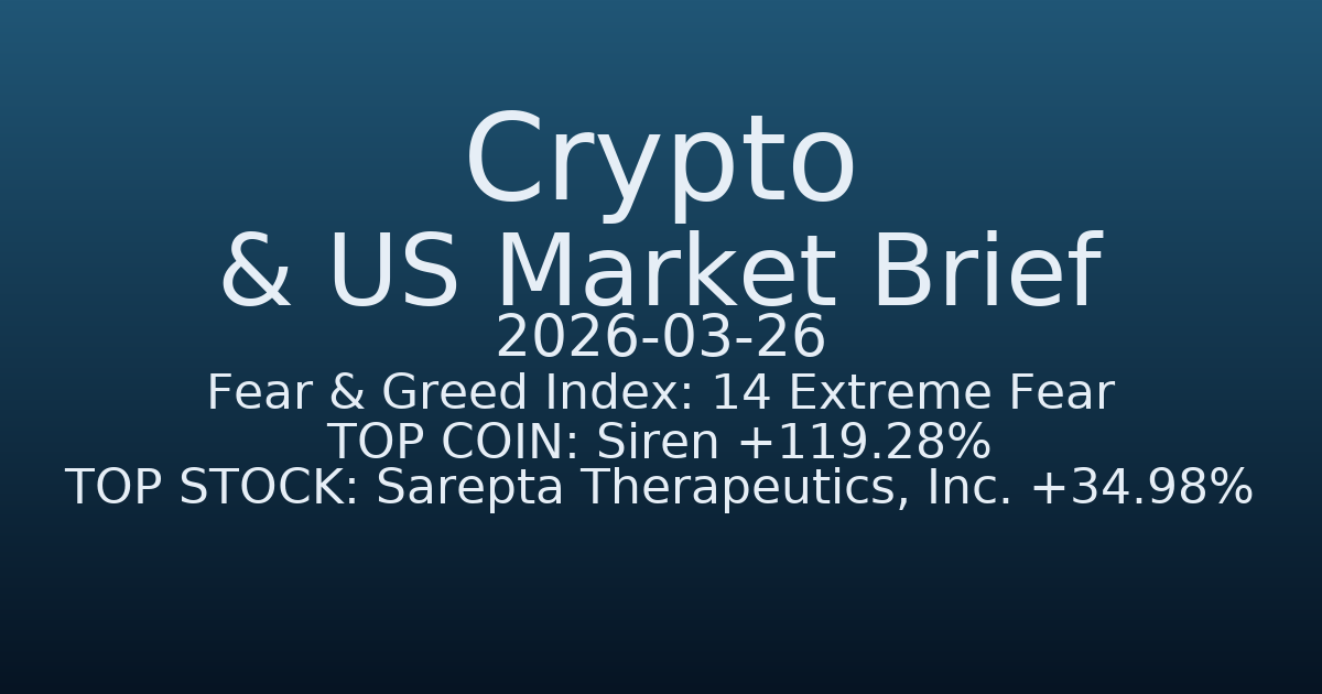 코인·미증시 요약 (Crypto & US Market Brief) (2026-03-26)