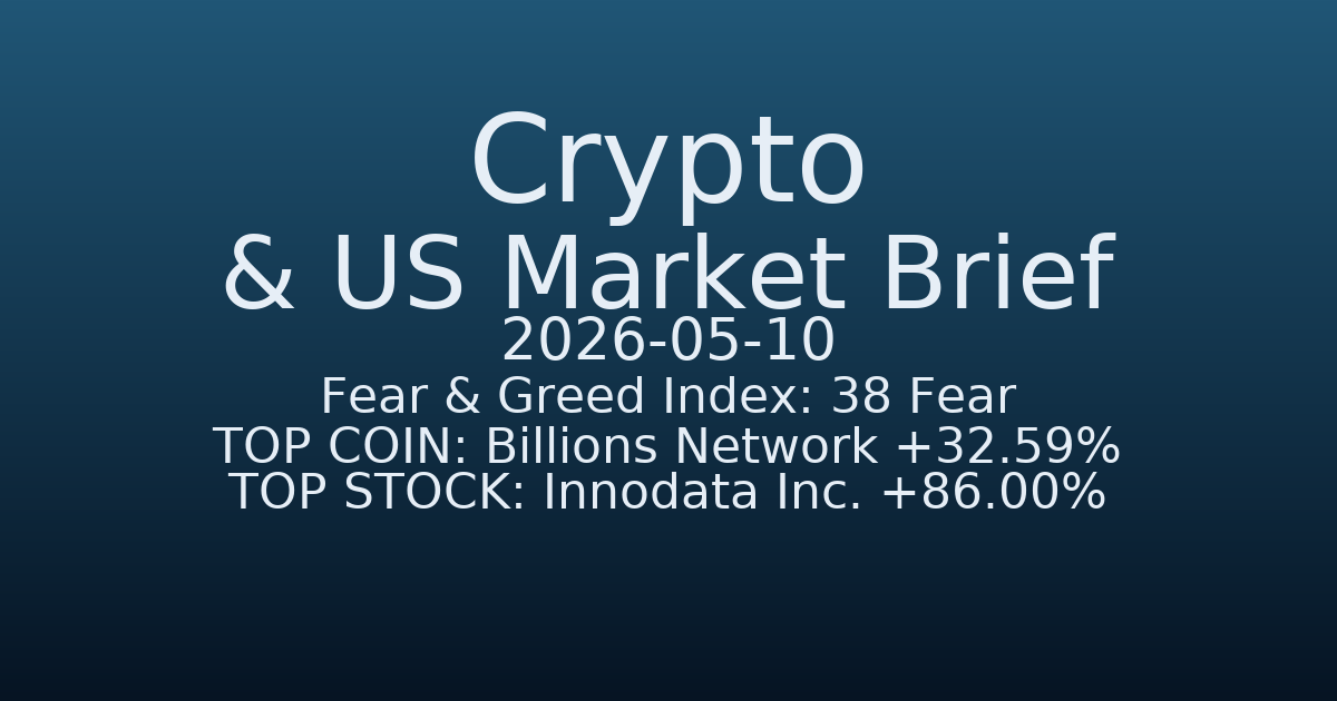 코인·미증시 요약 (Crypto & US Market Brief) (2026-05-10)