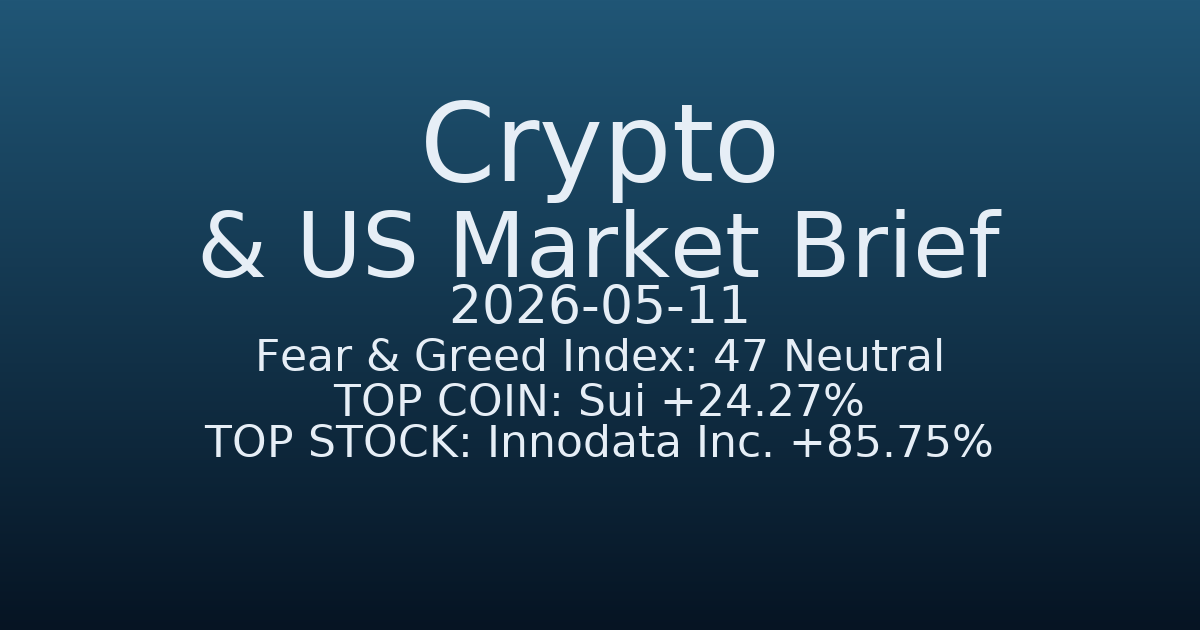 코인·미증시 요약 (Crypto & US Market Brief) (2026-05-11)